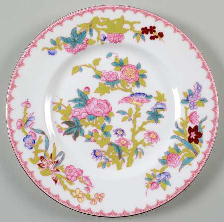 Cuckoo (Smooth, White, Wreath Bkstp) Salad Plate