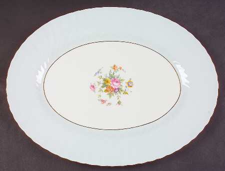 Dawn Blue 15" Oval Serving Platter