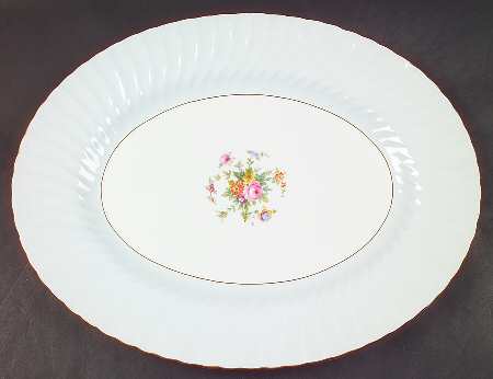 Dawn Blue 17" Oval Serving Platter