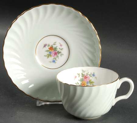 Dawn Pale Green Flat Cup & Saucer Set