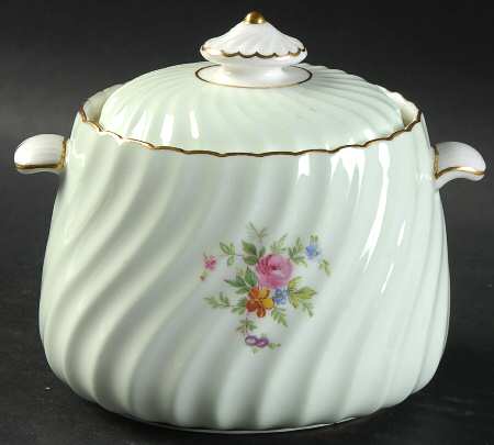 Dawn Pale Green Sugar Bowl & Lid