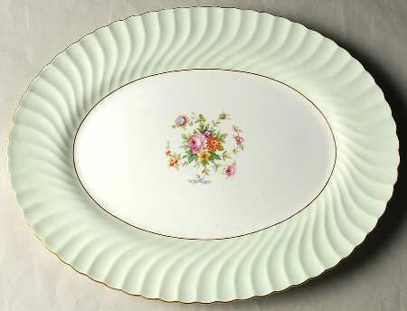 Dawn Pale Green 15" Oval Serving Platter