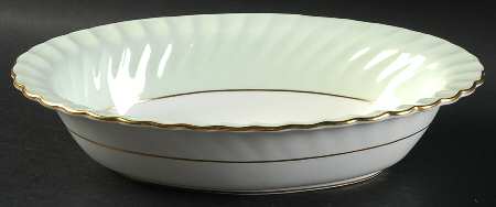 Dawn Pale Green 10" Oval Vegetable Bowl