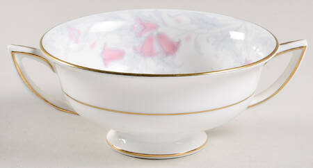 Debutante Gray Footed Cream Soup Bowl