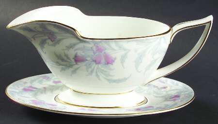 Debutante Gray Gravy Boat & Underplate