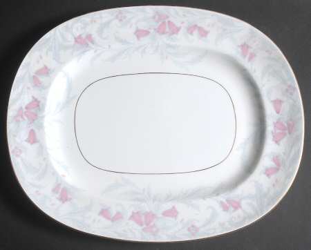 Debutante Gray 15" Oval Serving Platter