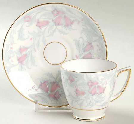 Debutante Gray Footed Demitasse Cup & Saucer Set
