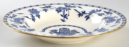 Delft Blue (Gold Trim) Large Rim Soup Bowl