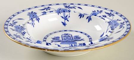 Delft Blue (Gold Trim) Muffin Dish No Lid