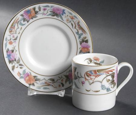 Donovan Bird Flat Demitasse Cup & Saucer Set