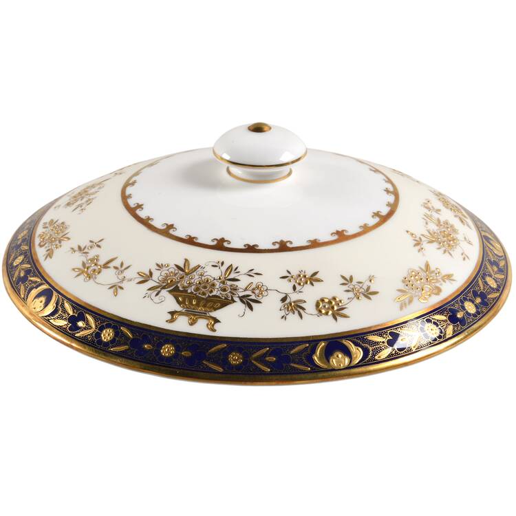 Dynasty Cobalt Lid for Round Vegetable