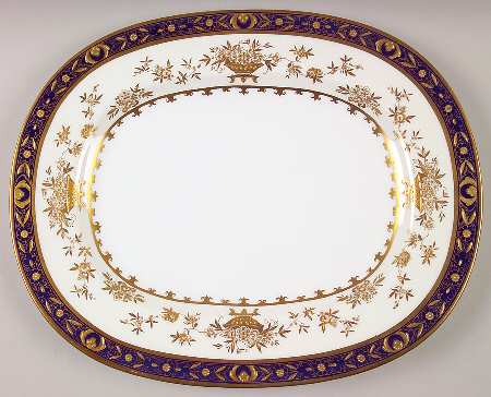 Dynasty Cobalt 15" Oval Serving Platter