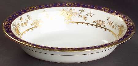 Dynasty Cobalt 10" Oval Vegetable Bowl