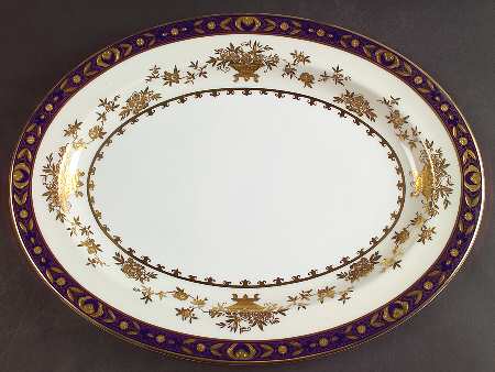 Dynasty Cobalt 16" Oval Serving Platter