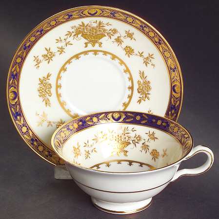 Dynasty Cobalt Footed Cup & Saucer Set