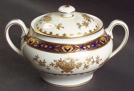 Dynasty Cobalt Sugar Bowl & Lid