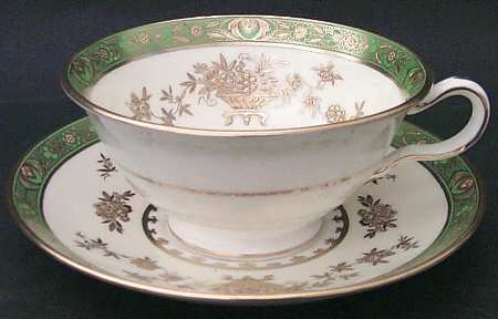Dynasty Green Footed Cup & Saucer Set