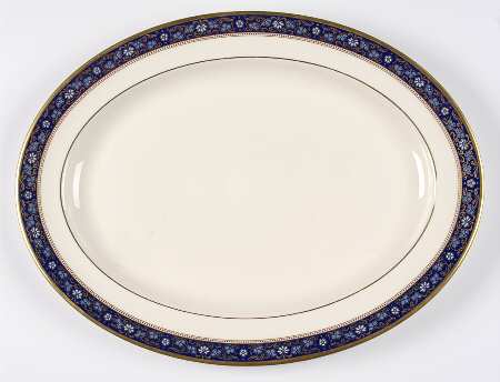 Edinburgh Dark Blue 16" Oval Serving Platter
