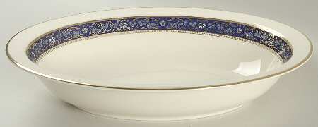 Edinburgh Dark Blue 10" Oval Vegetable Bowl by Minton