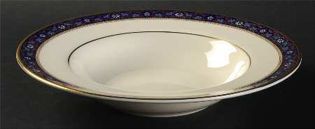 Edinburgh Dark Blue Rim Soup Bowl