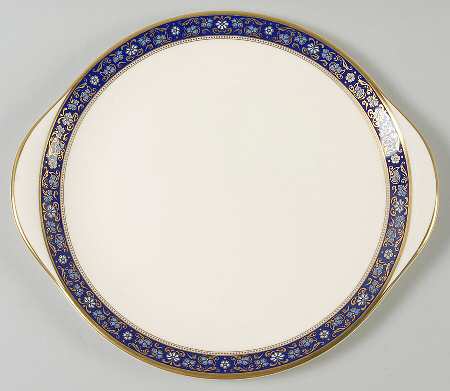Edinburgh Dark Blue Handled Cake Plate