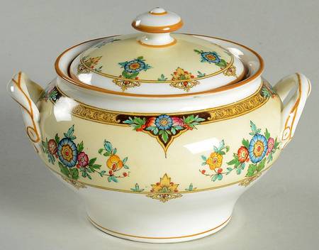 Eloise Orange Sugar Bowl & Lid