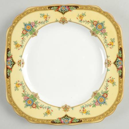 Eloise Orange Square Salad Plate