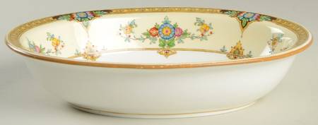 Eloise Orange 9" Oval Vegetable Bowl