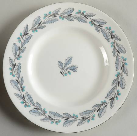 Elizabethan Oak (Blue Gray, #S641) Luncheon Plate