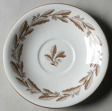 Elizabethan Oak Brown Saucer for Cream Soup Bowl