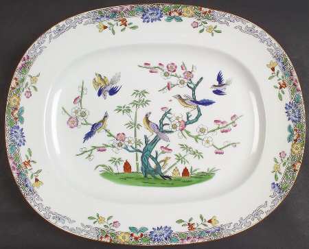 Emperor's Garden 14" Oval Serving Platter