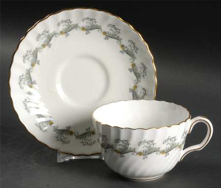 Ermine Flat Cup & Saucer Set