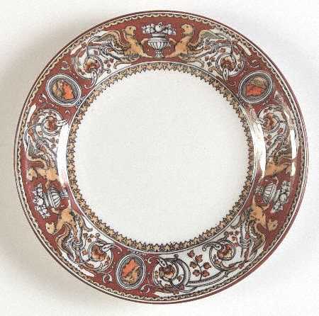 Florentine Red (No Center) Bread & Butter Plate