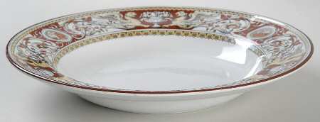 Florentine Red (No Center) Large Rim Soup Bowl