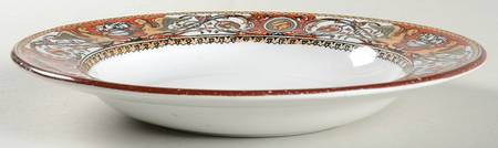 Florentine Red (No Center) Rim Fruit/Dessert (Sauce) Bowl