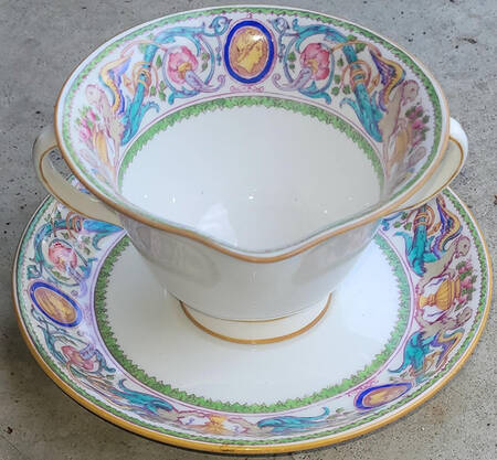 Florentine Individual Gravy Boat & Plate