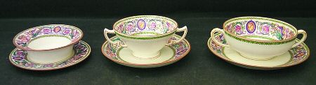 Florentine Flat Cream Soup Bowl & Saucer Set