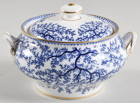 Fibre Blue Sugar Bowl & Lid