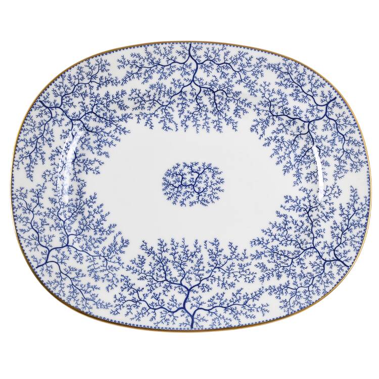 Fibre Blue 14" Oval Serving Platter