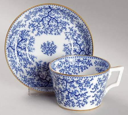 Fibre Blue Flat Demitasse Cup & Saucer Set