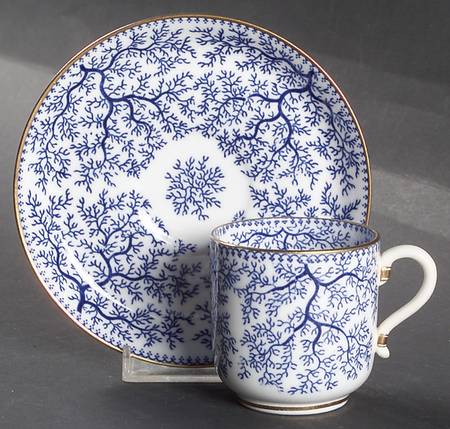 Fibre Blue Flat Demitasse Cup & Saucer Set