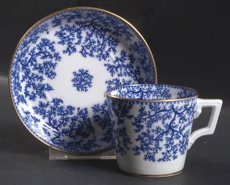 Fibre Blue Flat Demitasse Cup & Saucer Set