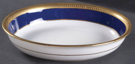G6262 (Cobalt Blue Band) 9" Oval Vegetable Bowl