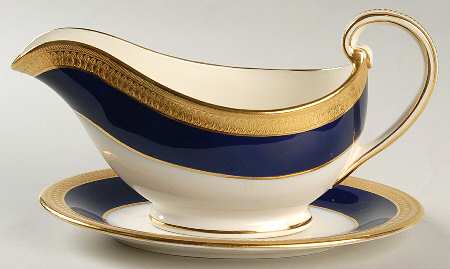 G6262 (Cobalt Blue Band) Gravy Boat & Underplate/Relish