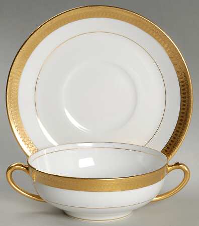 G6285 Flat Cream Soup Bowl & Saucer Set