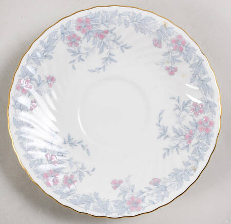 Garden Pinks Pink and Grey Saucer for Cream Soup Bowl by Minton