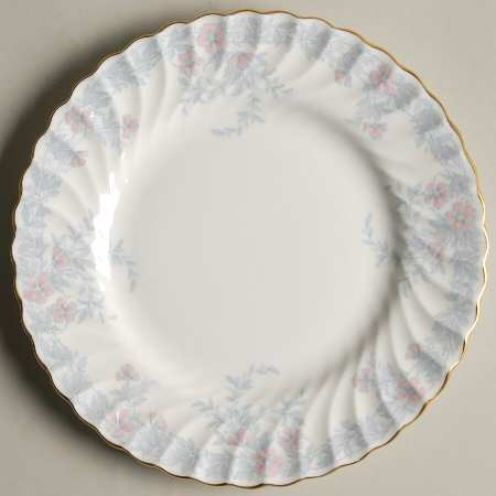 Garden Pinks Pink and Grey Salad Plate