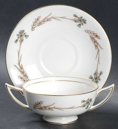 Glengarry Footed Cream Soup Bowl & Saucer Set