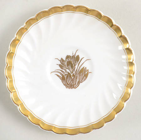 Gold Crocus Saucer for Demitasse Cup
