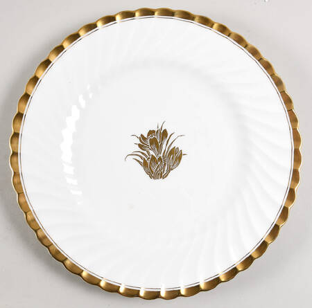 Gold Crocus Dinner Plate